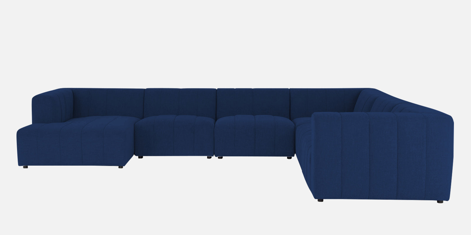 Damo Fabric RHS 8 Seater Sectional Sofa In Royal Blue Colour