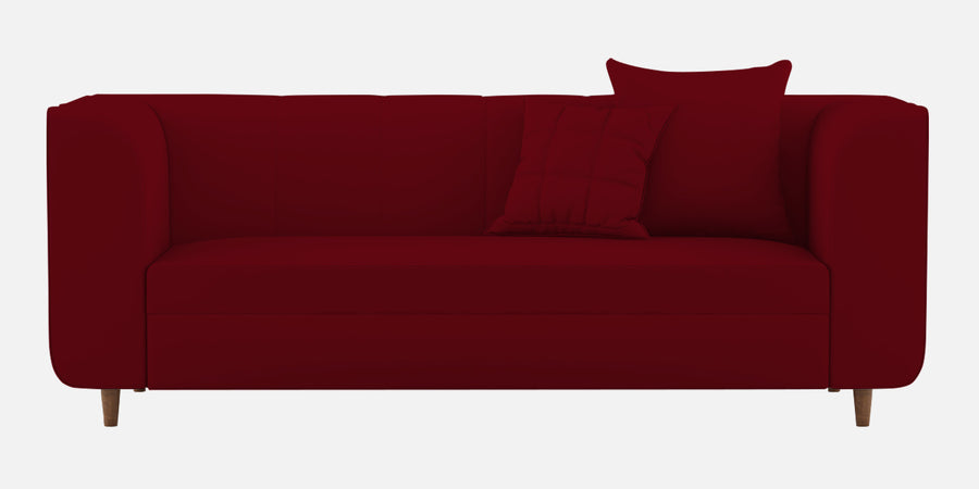 Sumo Velvet 3 Seater Sofa In Cherry Red Colour - Febonic Living