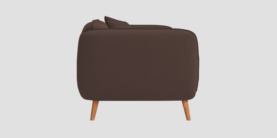Zia Fabric 3 Seater Sofa In Caramel Brown Colour - Febonic Living