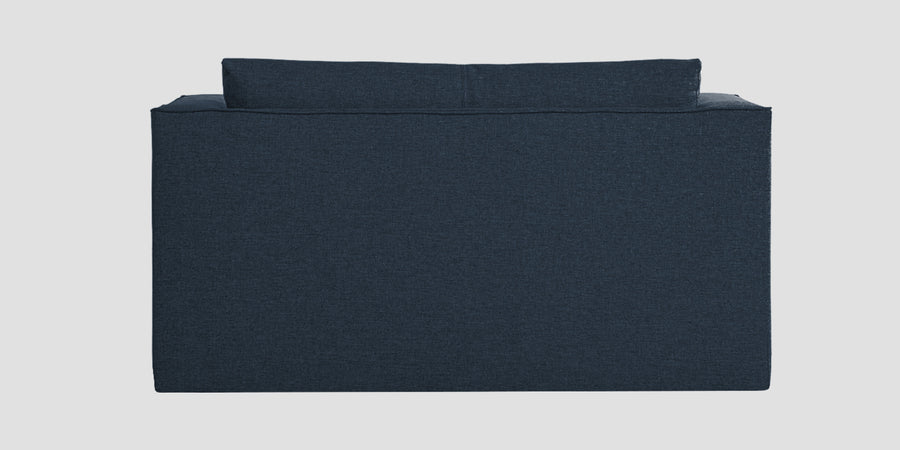 Kenia Fabric 2 Seater Foldable Sofa Cum Bed In Denim Blue Colour - Febonic Living