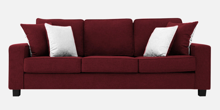 Ladybug Fabric 3 Seater Sofa In Blood Maroon Colour - Febonic Living