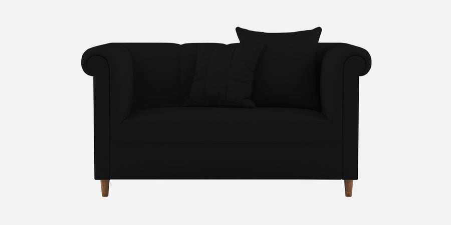 Rubi Velvet 2 Seater Sofa In Adam Black Colour - Febonic Living