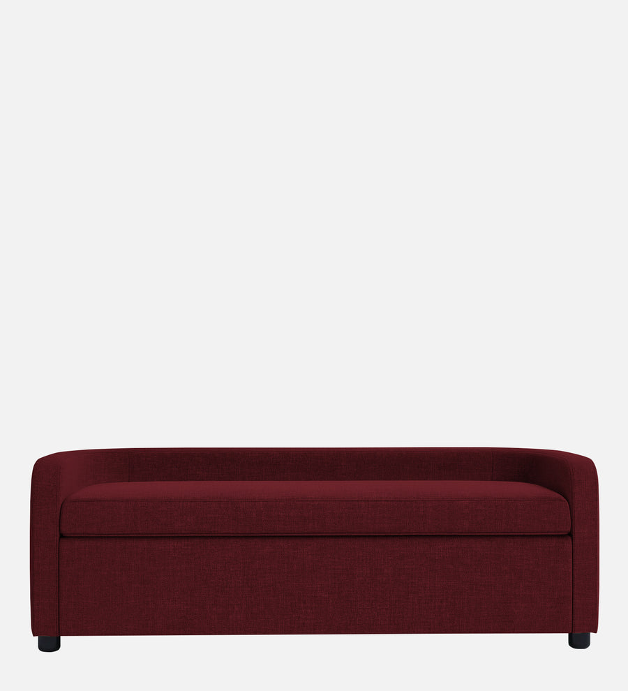 Cooper Fabric Storage Bench In Blood Maroon Colour - Febonic Living