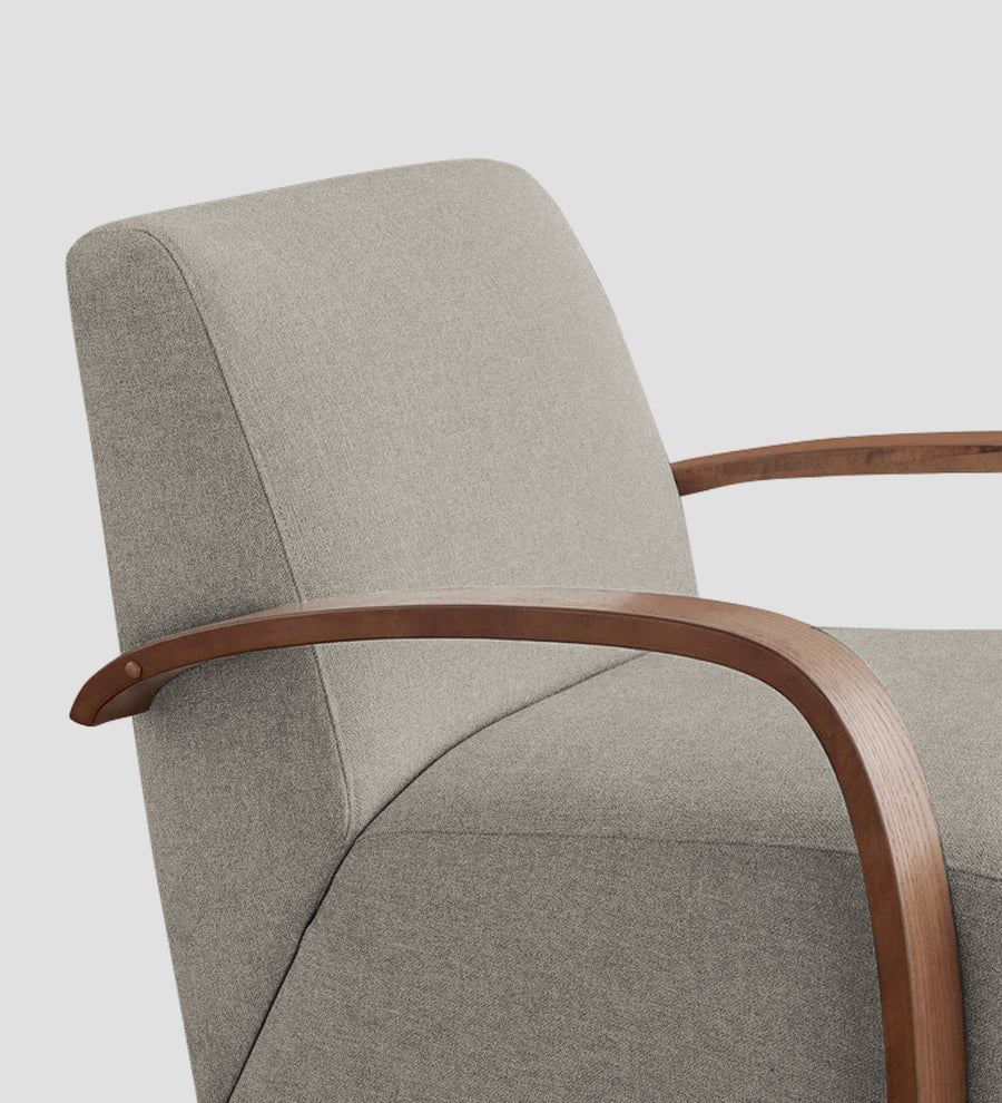 Balma Fabric Swivel Chair In Ash Grey Colour - Febonic Living