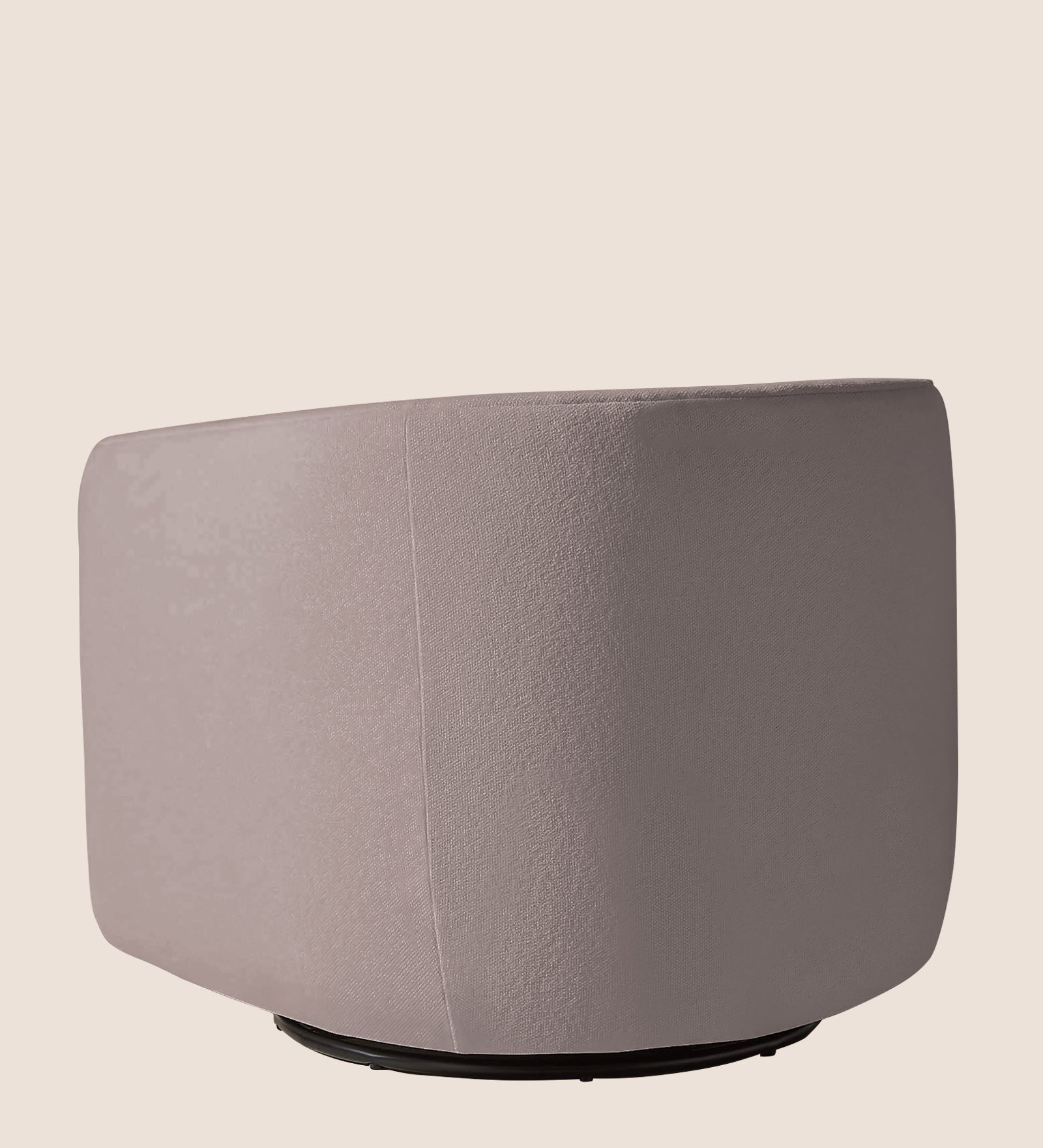 Ria Fabric Swivel Chair in Almond Beige Colour