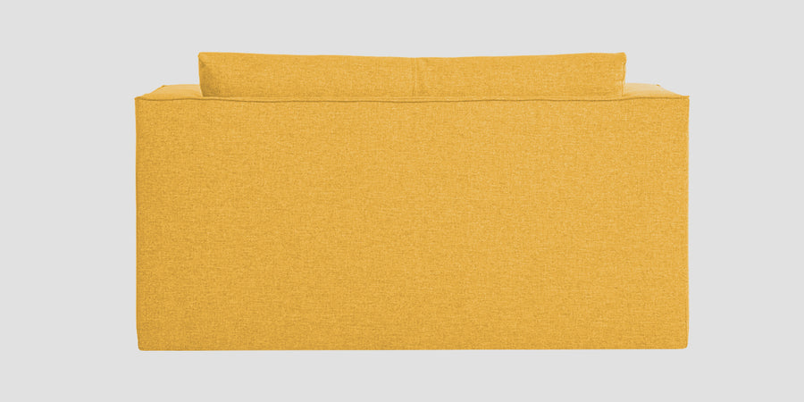 Kenia Fabric 2 Seater Foldable Sofa Cum Bed In Bold Yellow Colour - Febonic Living