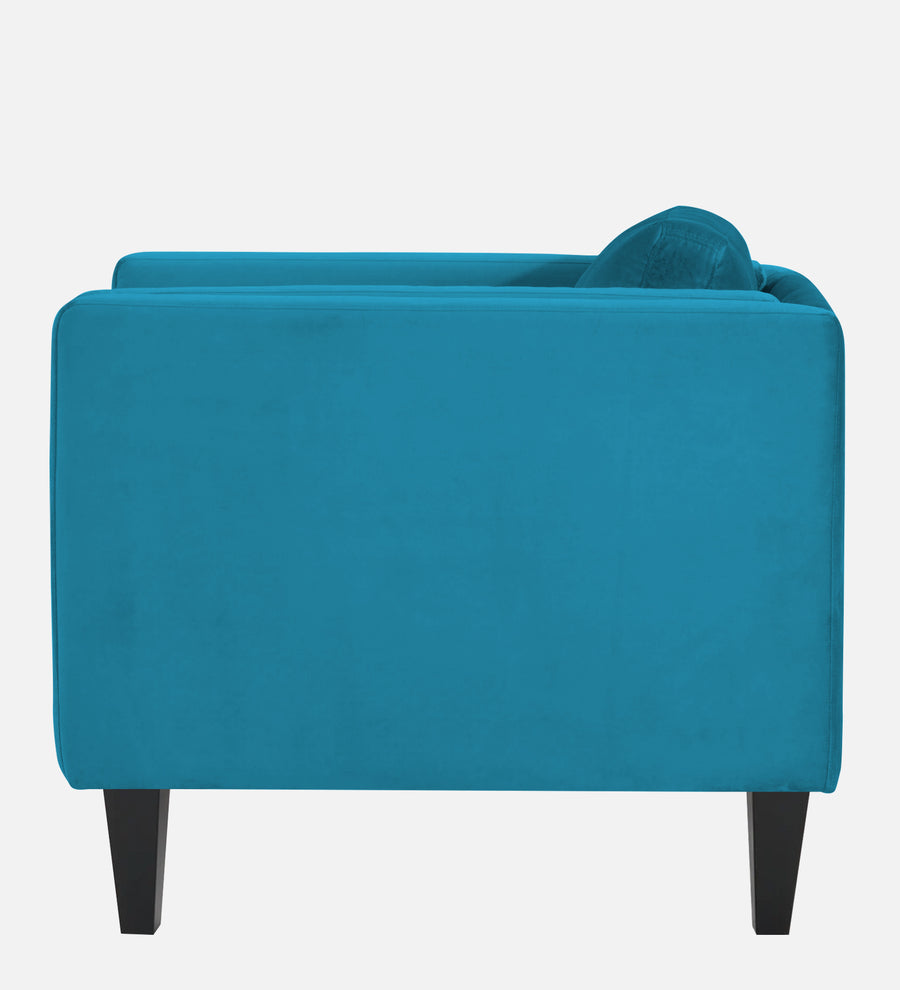 Jasper Velvet 1 Seater Sofa In Aqua Blue Colour - Febonic Living