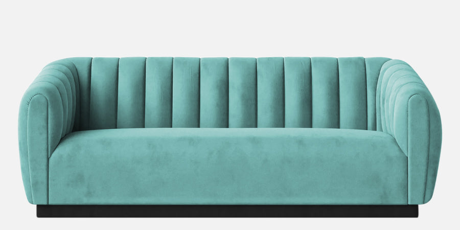 Ferry Velvet 3 Seater Sofa In Barmunda Aqua Colour - Febonic Living
