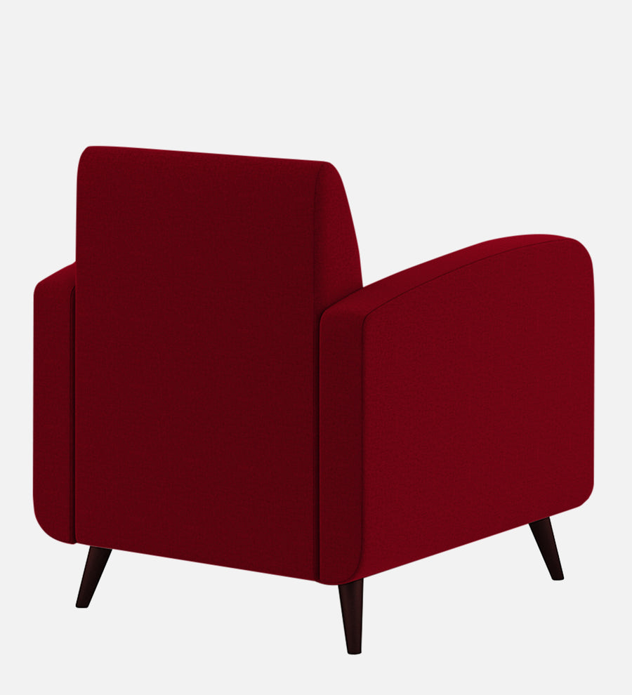 Wiki Velvet 1 Seater Sofa In Cherry Red Colour - Febonic Living