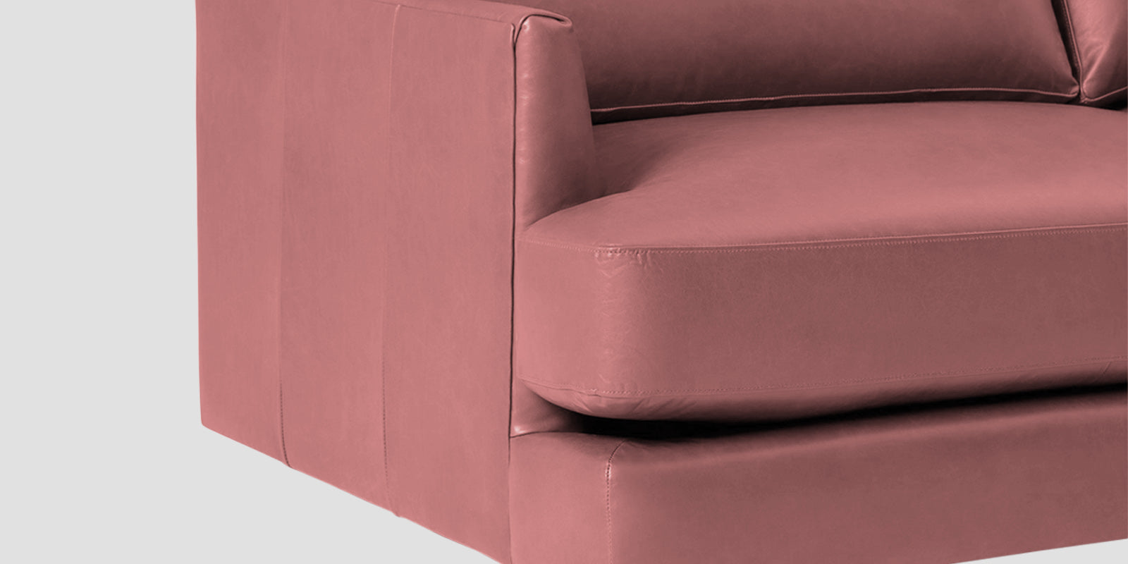 Sterio Leatherette 2 Seater Sofa In Light Pink Colour - Febonic Living