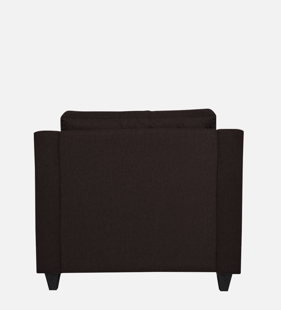 Welly Fabric 1 Seater Sofa In Dark Brown Colour - Febonic Living