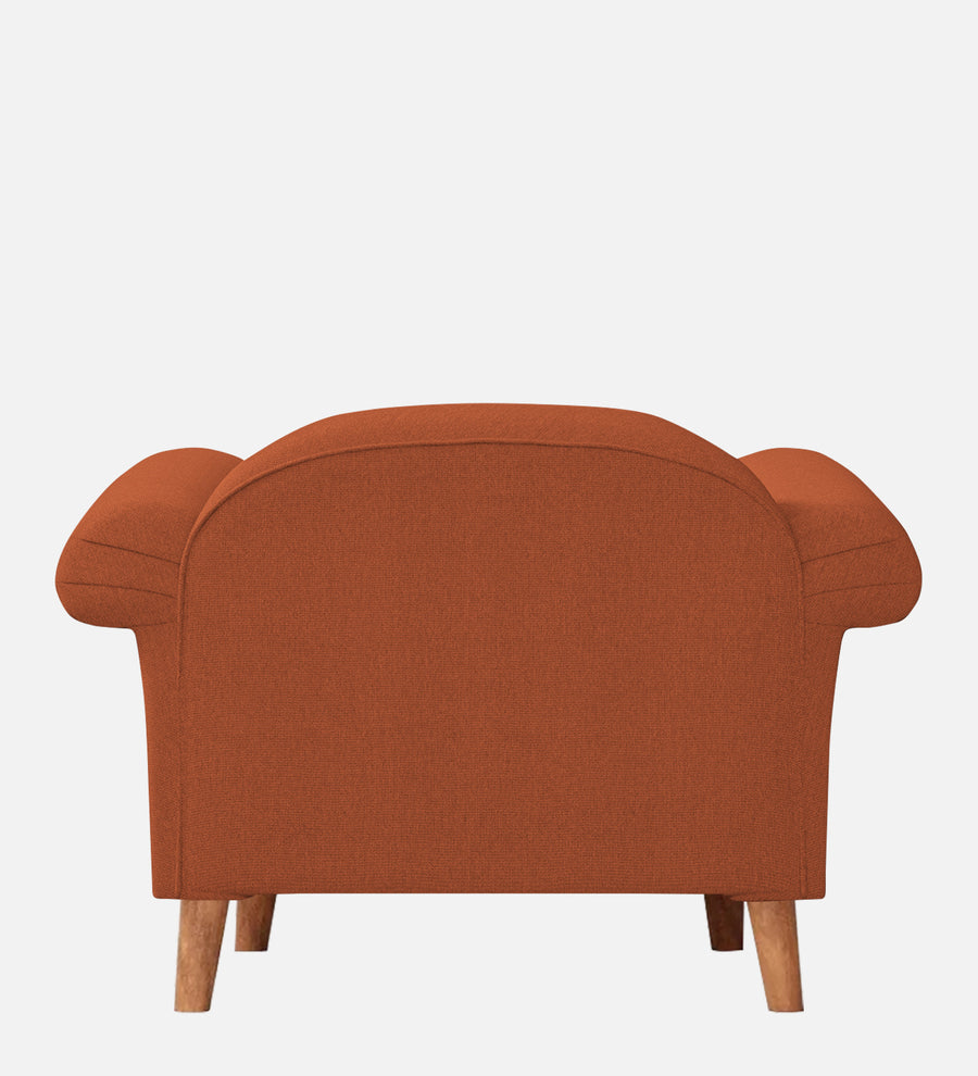 Barber Fabric 1 Seater Sofa In Royal Orange Colour - Febonic Living