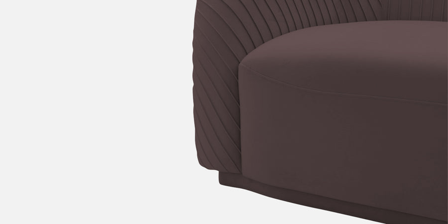 Yara Velvet Fabric 2 Seater Sofa In Mocha Brown Colour - Febonic Living