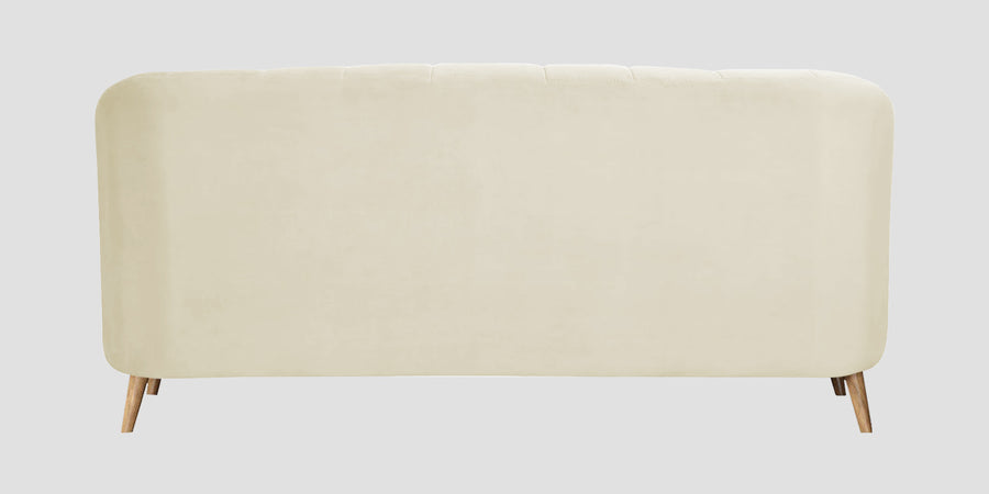 Kaylee Velvet 3 Seater Sofa In Warm White Colour - Febonic Living
