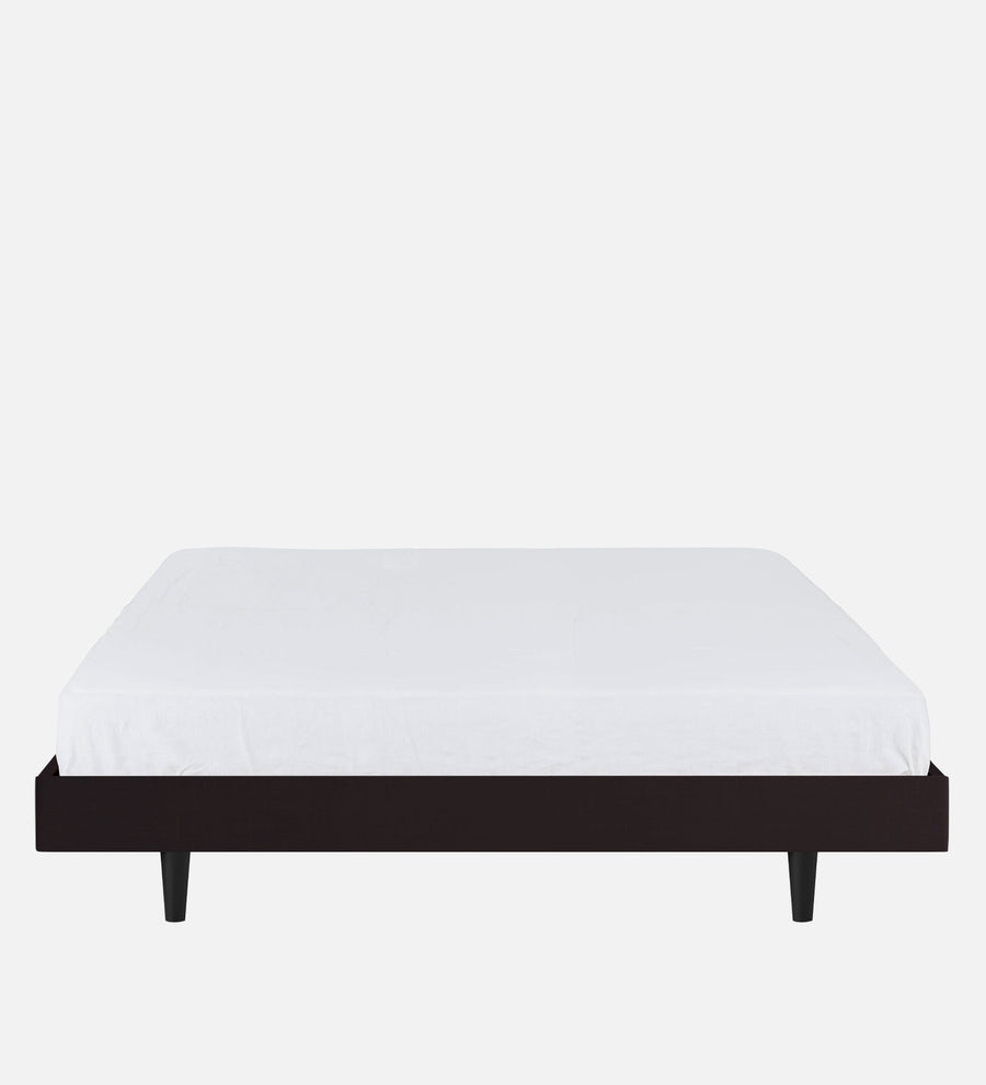 Basi Fabric Upholstered Queen Size Bed In Cara Brown Colour - Febonic Living