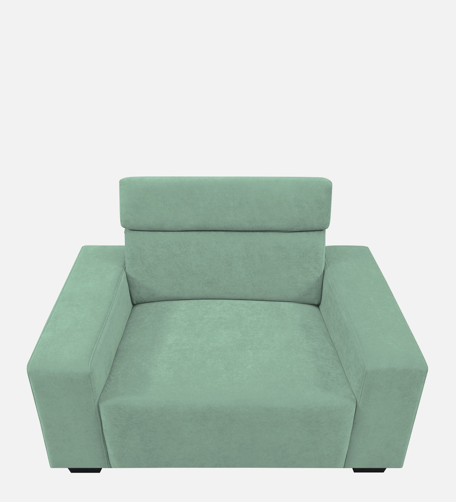 Hiro Fabric 1 Seater Sofa In  Mist Blue Colour - Febonic Living