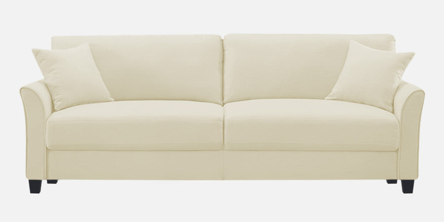 Daroo Velvet 3 Seater Sofa In Warm White Colour - Febonic Living