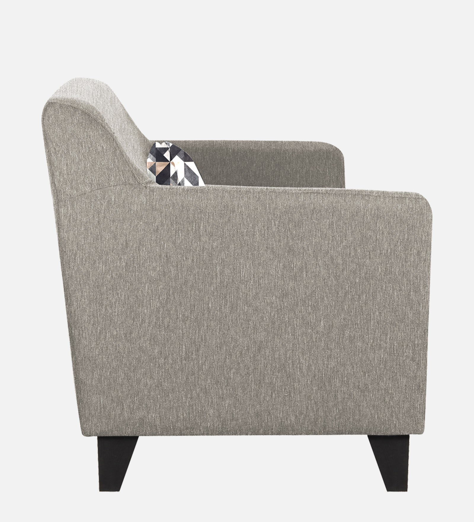 Melaan Fabric 1 Seater Sofa In Ash Grey Colour