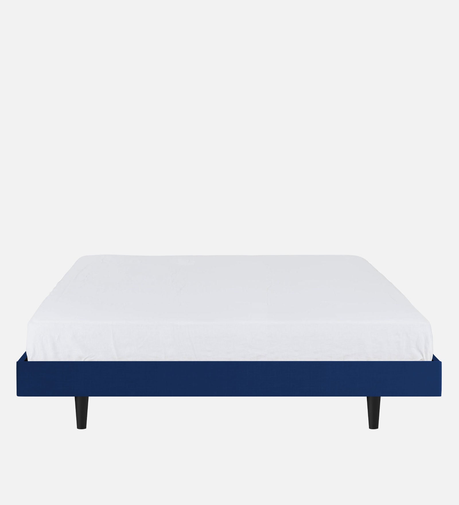 Basi Fabric Queen Size Bed In Royal Blue Colour