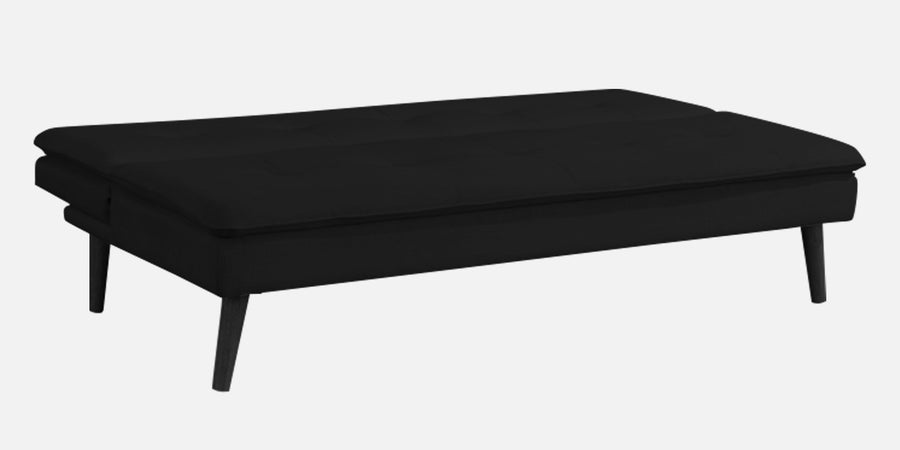 Toner Fabric 3 Seater Convertible Sofa Cum Bed In Zed Black Colour - Febonic Living