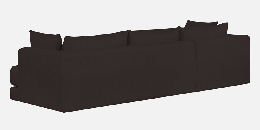 Ziggy Fabric Lhs Sectional Sofa 3 Lounger In Pebble Brown Colour - Febonic Living