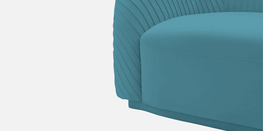Yara Velvet Fabric 3 Seater Sofa In Aqua Blue Colour - Febonic Living