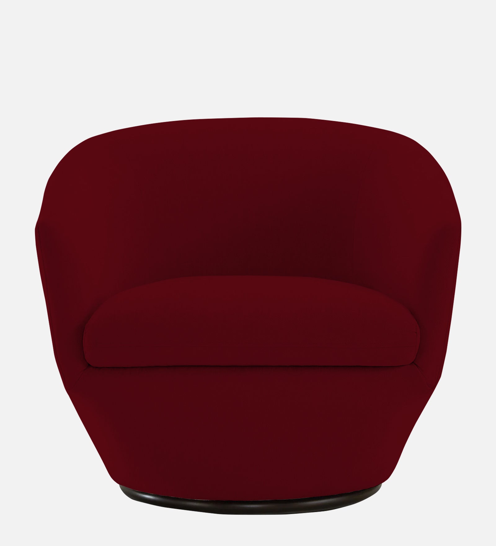 Haddie Velvet Swivel Chair in Cherry Red Colour