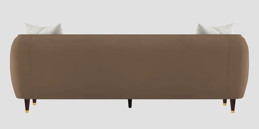 Hairo Velvet 3 Seater Sofa In Mocha Mouse Colour - Febonic Living