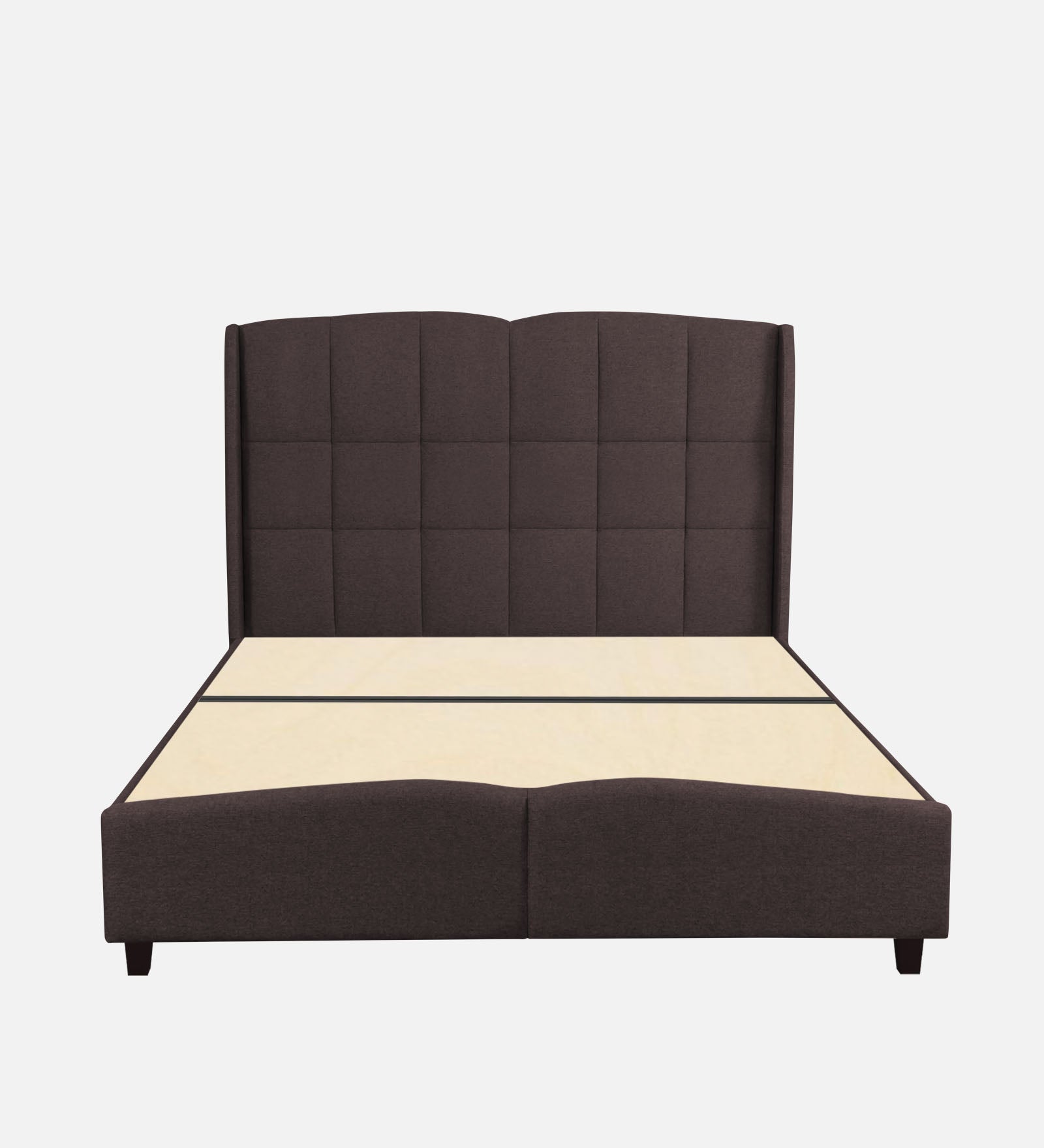 Jovi Velvet Single Size Bed In Mocha Brown In Colour