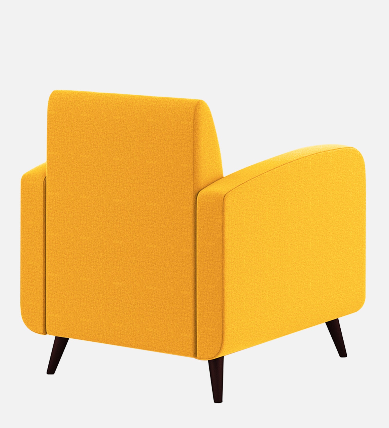 Wiki Velvet 1 Seater Sofa in Safforn Yellow Colour