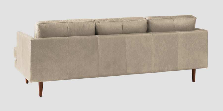 Sterio Leatherette 3 Seater Sofa In Marble Beige Colour - Febonic Living