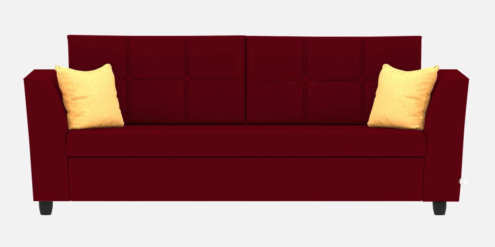 Nestin Velvet 3 Seater Sofa in Cherry red Colour