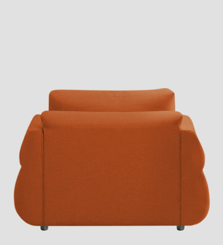 Jack Fabric 1 Seater Sofa In Vivid Orange Colour - Febonic Living