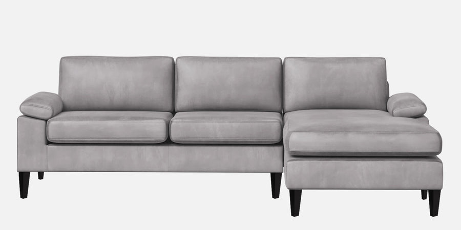 Vegas Velvet Lhs Sectional Sofa 3 Lounger In Concrete Grey Colour - Febonic Living