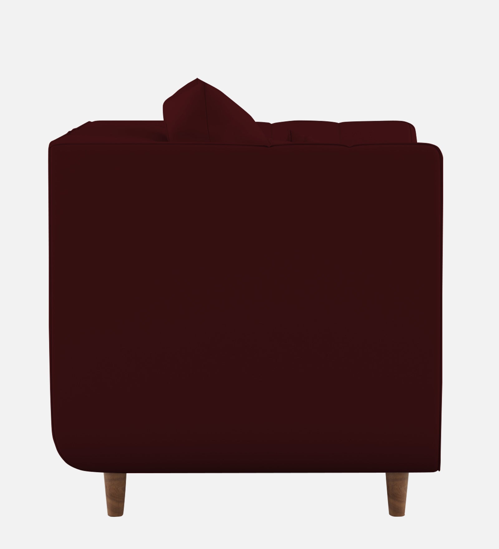 Sumo Velvet 1 Seater Sofa in Dark Maroon Colour