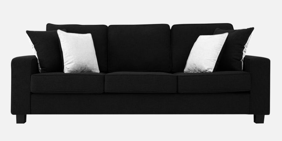 Ladybug Fabric 3 Seater Sofa In Zed Black Colour - Febonic Living
