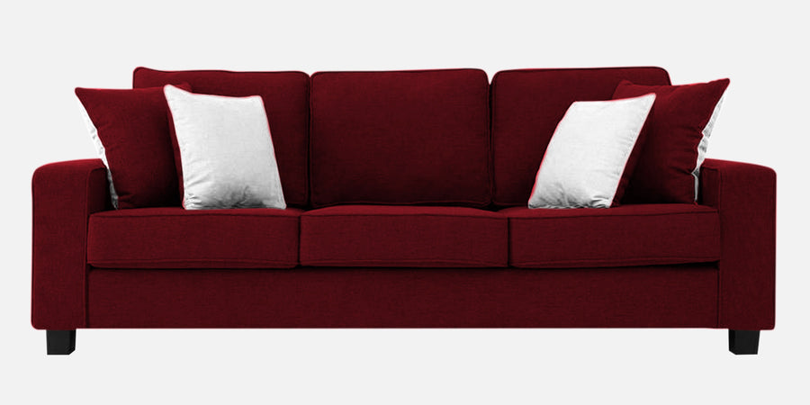 Ladybug Fabric 3 Seater Sofa In Ruby Red Colour - Febonic Living