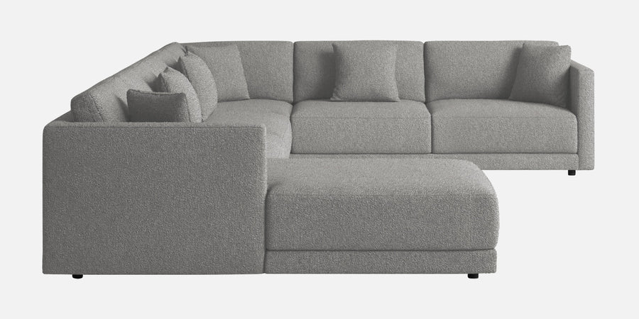 Carlin Fabric Rhs 8 Seater Sectional Sofa In Lit Grey Colour - Febonic Living