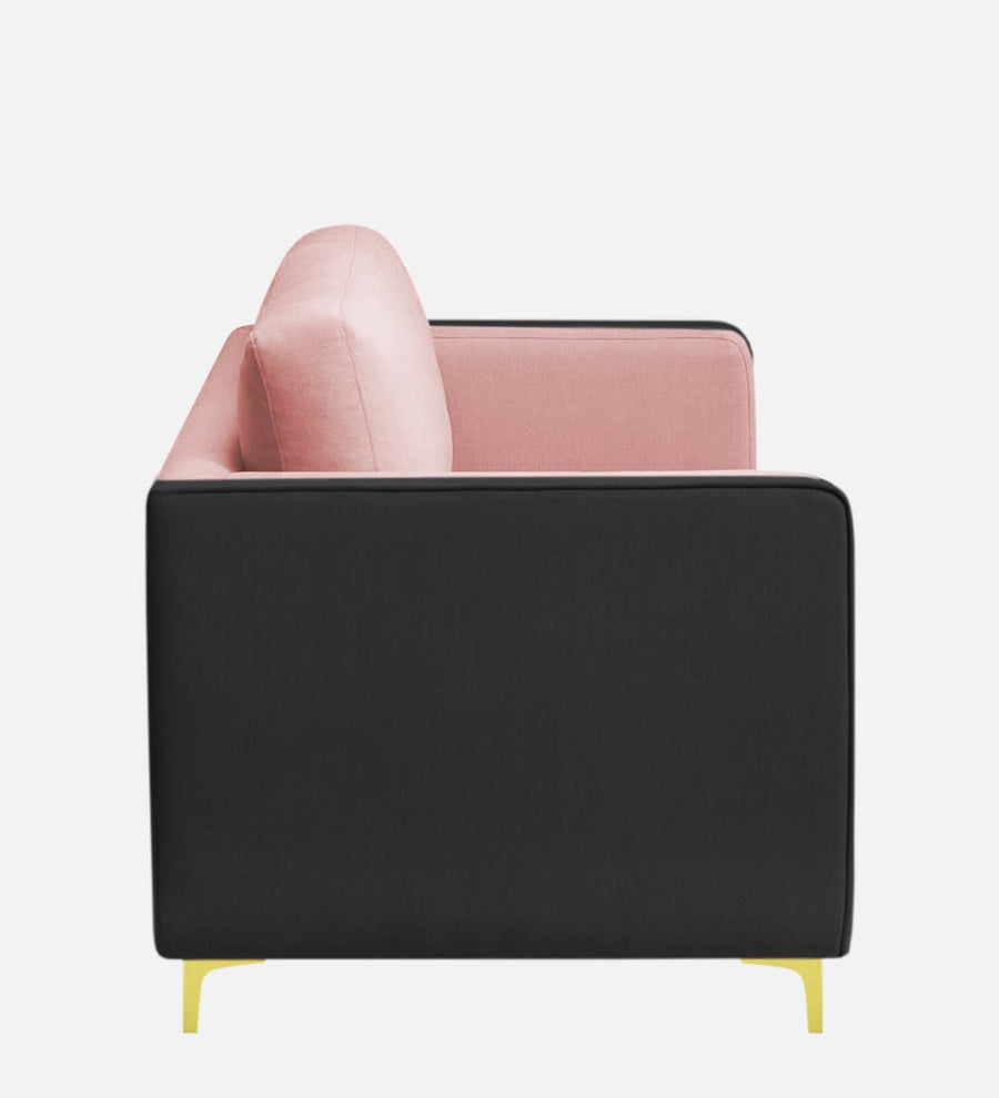 Visky Velvet 1 Seater Sofa In Millennial Pink And Hory Grey Colour - Febonic Living