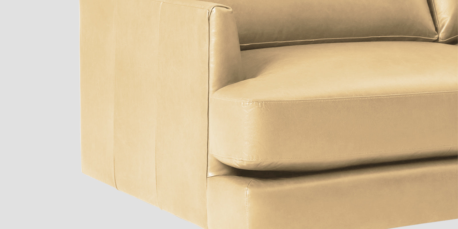 Sterio Leatherette 2 Seater Sofa In Peach Beige Colour - Febonic Living
