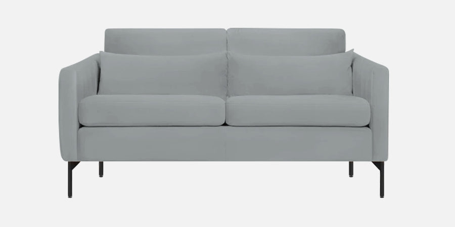 Haru Velvet 2 Seater Sofa In Pearl Grey Colour - Febonic Living