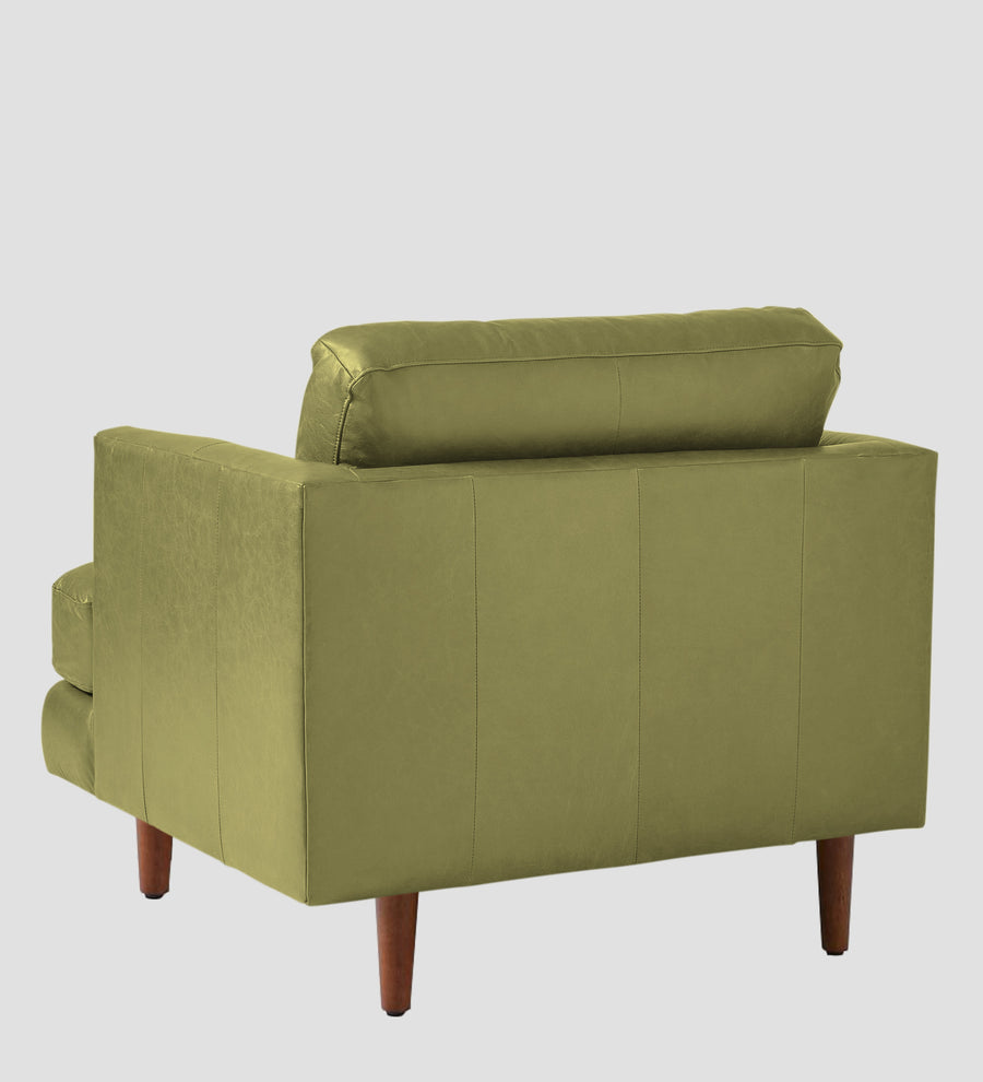 Sterio Leatherette 1 Seater Sofa In Spring Green Colour - Febonic Living