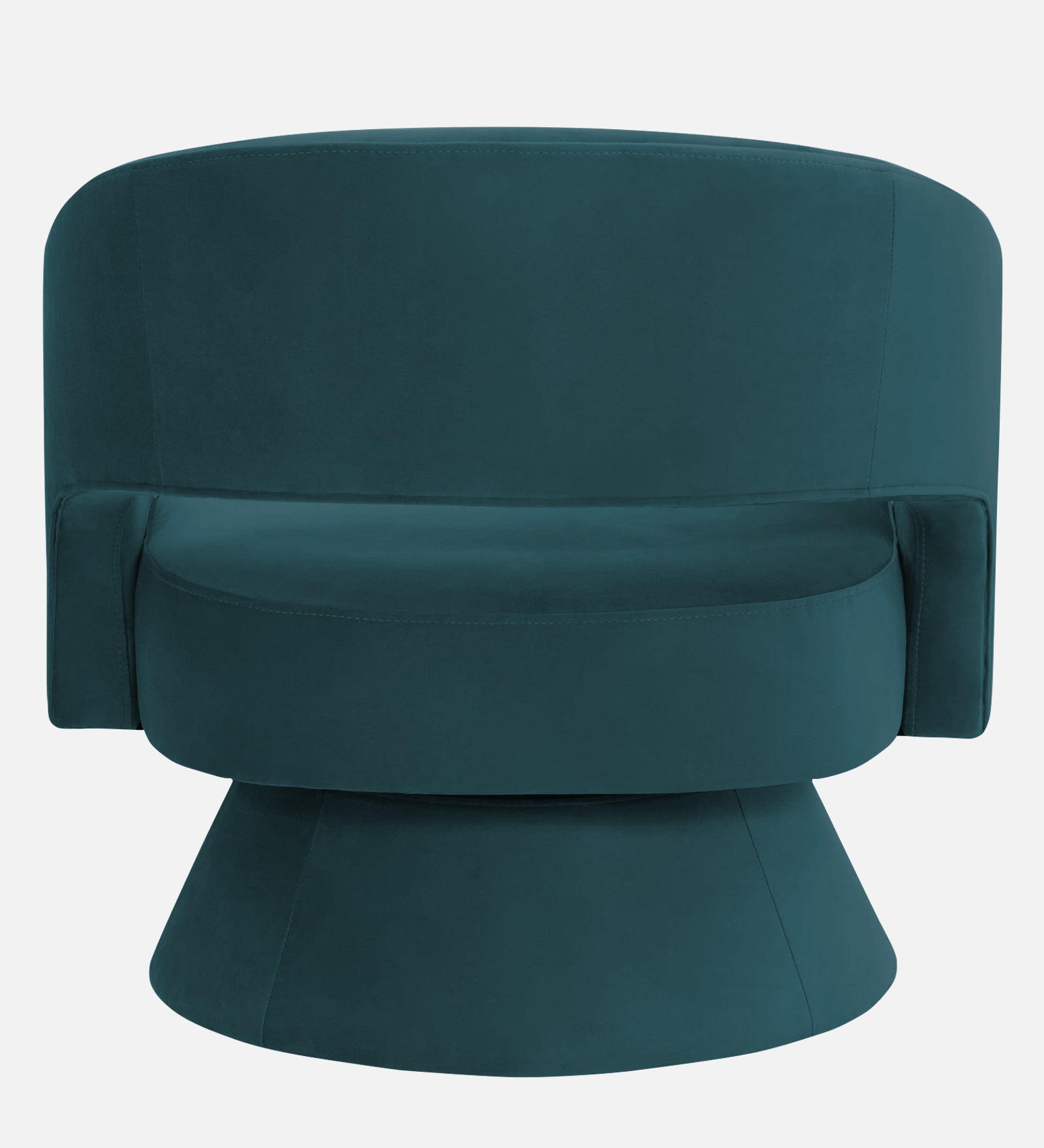 Pendra Velvet Swivel Chair in Arabian Green Colour