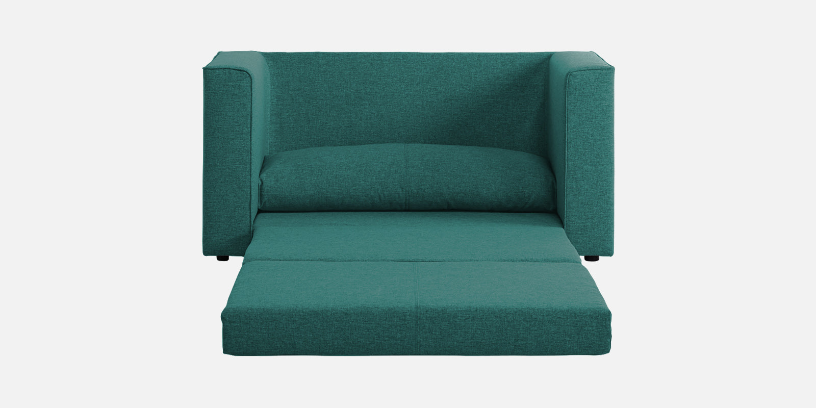 Kenia Fabric 2 Seater Convertible Sofa Cum Bed in Sea Green Colour