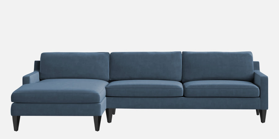 Jones Velvet Rhs Sectional Sofa 3 Lounger In Oxford Blue Colour - Febonic Living