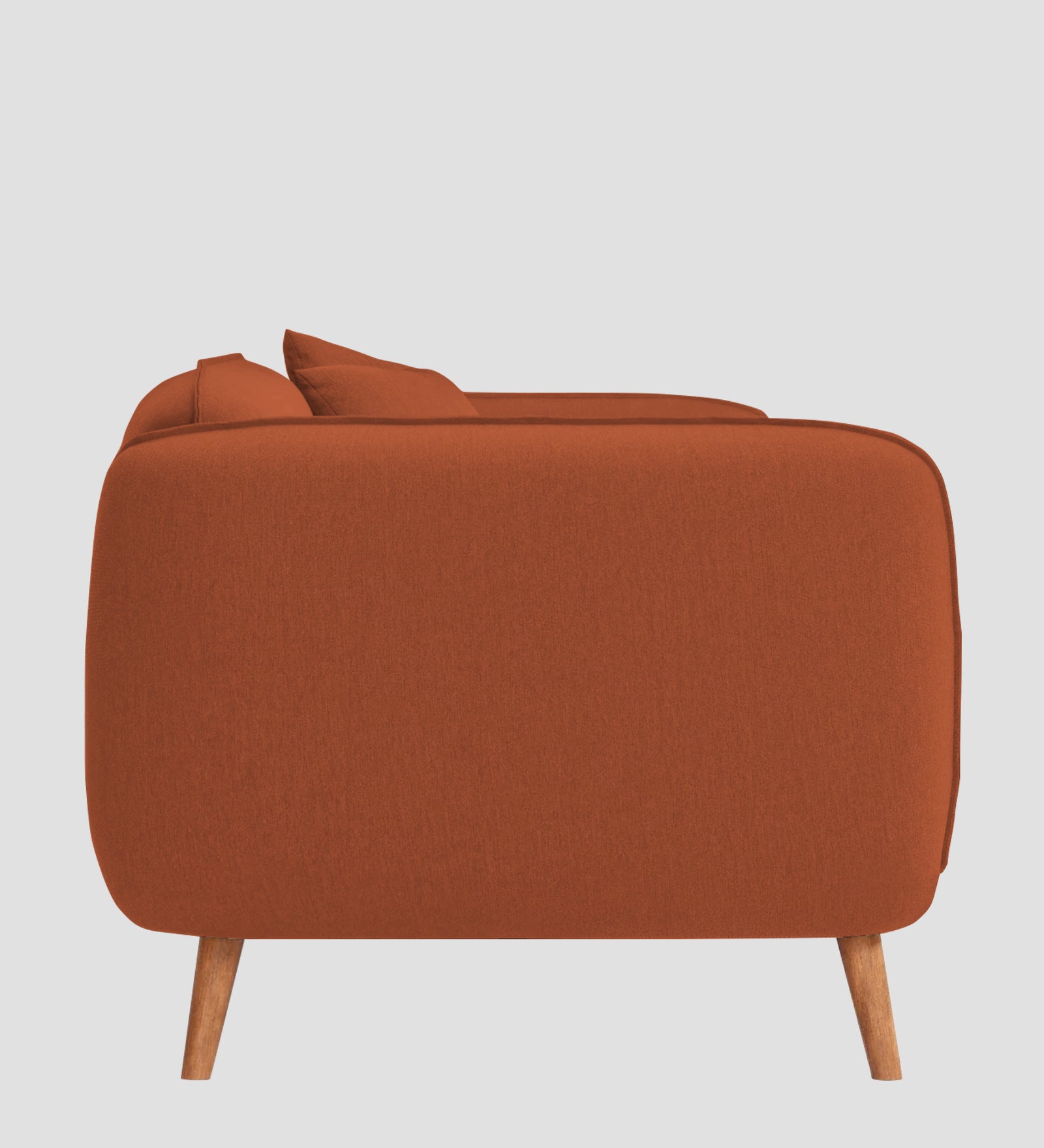 Zia Fabric 1 Seater Sofa In Royal Orange Colour