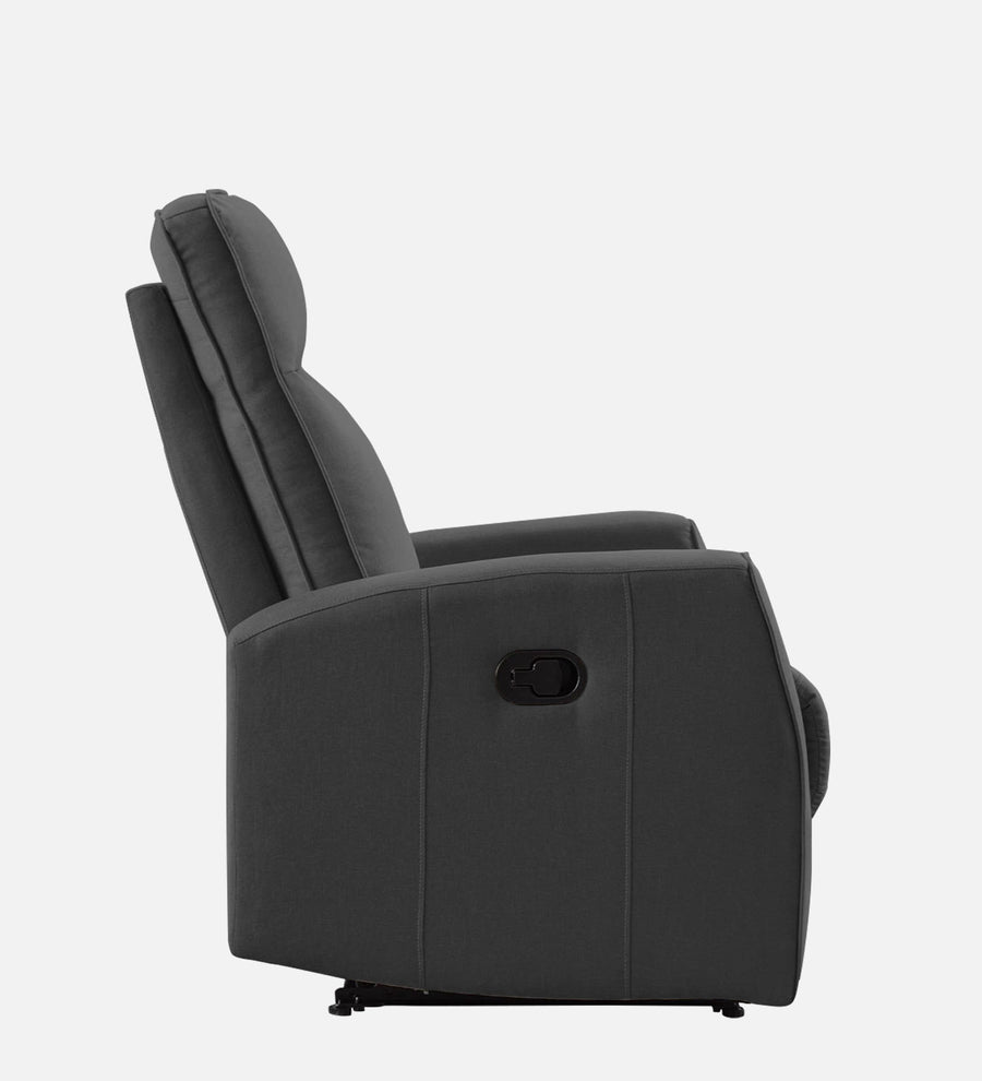Logan Fabric 1 Seater Manual Recliner In Charcoal Grey Colour - Febonic Living