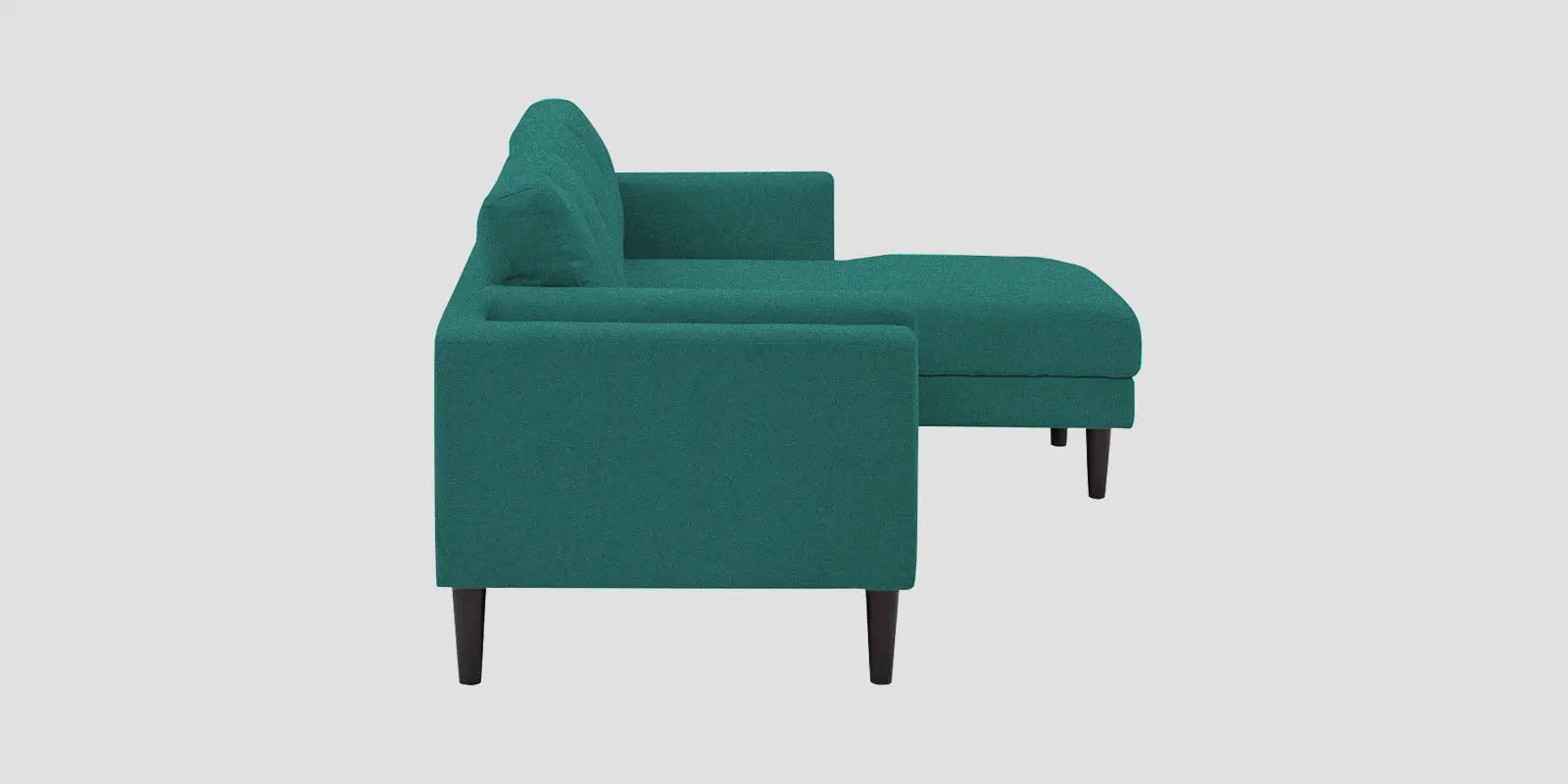 Creata Fabric RHS Sectional Sofa (3+Lounger) In Sea Green Colour Febonic Living