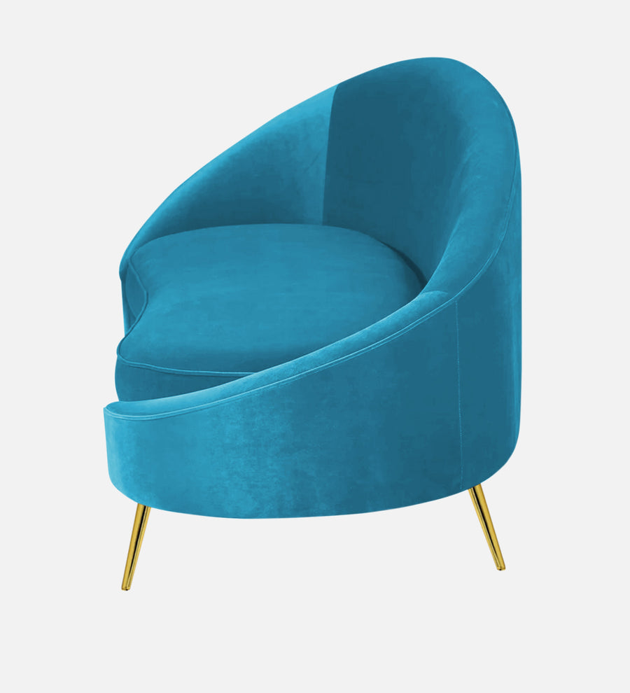 Cely Velvet Rhs Chaise Lounger In Aqua Blue Colour - Febonic Living