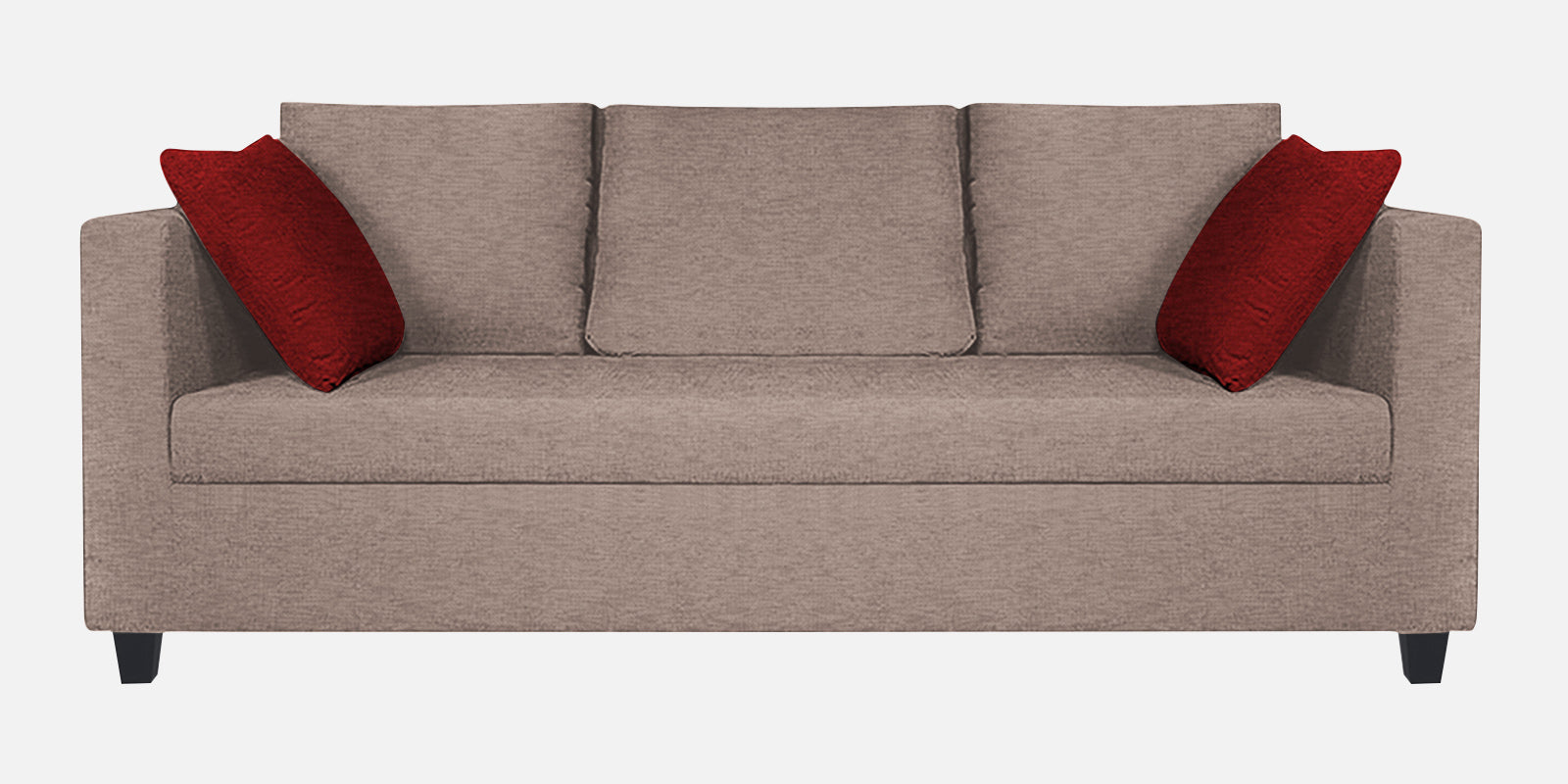 Nuska Fabric 3 Seater Sofa in Kadhi Beige Colour